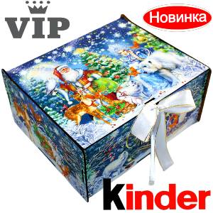 Сладкий подарок на Новый Год в картонной упаковке весом 1200 грамм по цене 2223 руб в Чулыме