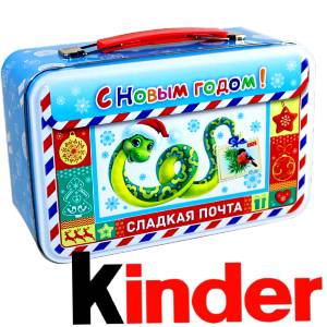 Сладкий подарок на Новый Год в картонной упаковке весом 430 грамм по цене 2136 руб в Чулыме